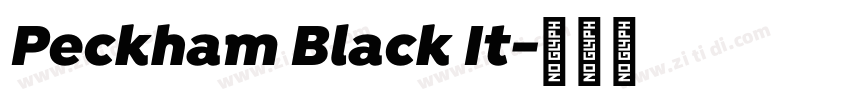 Peckham Black It字体转换